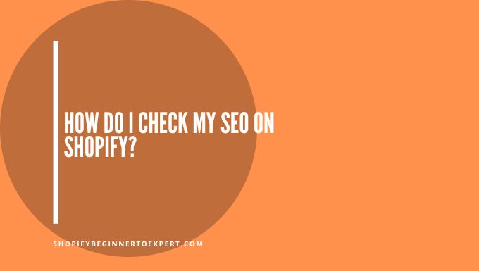 How Do I Check My Seo on Shopify